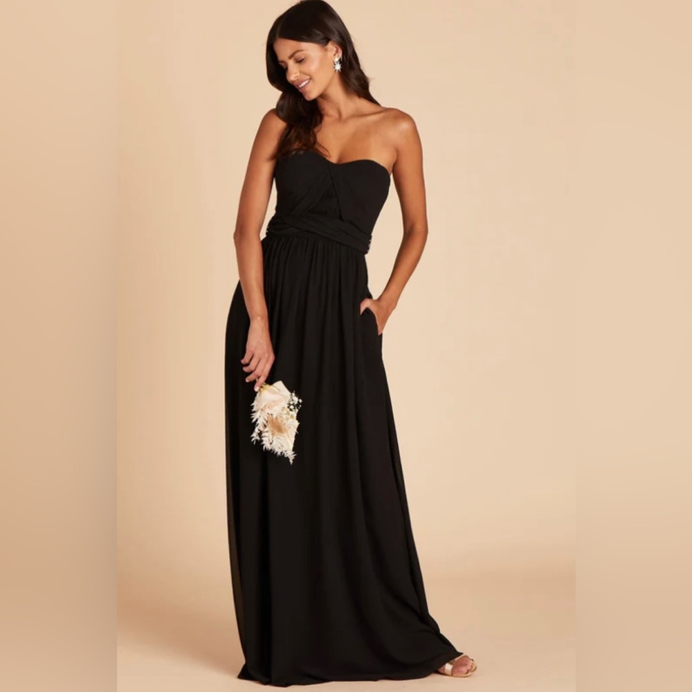 Birdy Grey GRACE CONVERTIBLE DRESS CHIFFON BLACK  NWT NEW XL EXTRA LARGE WEDDING